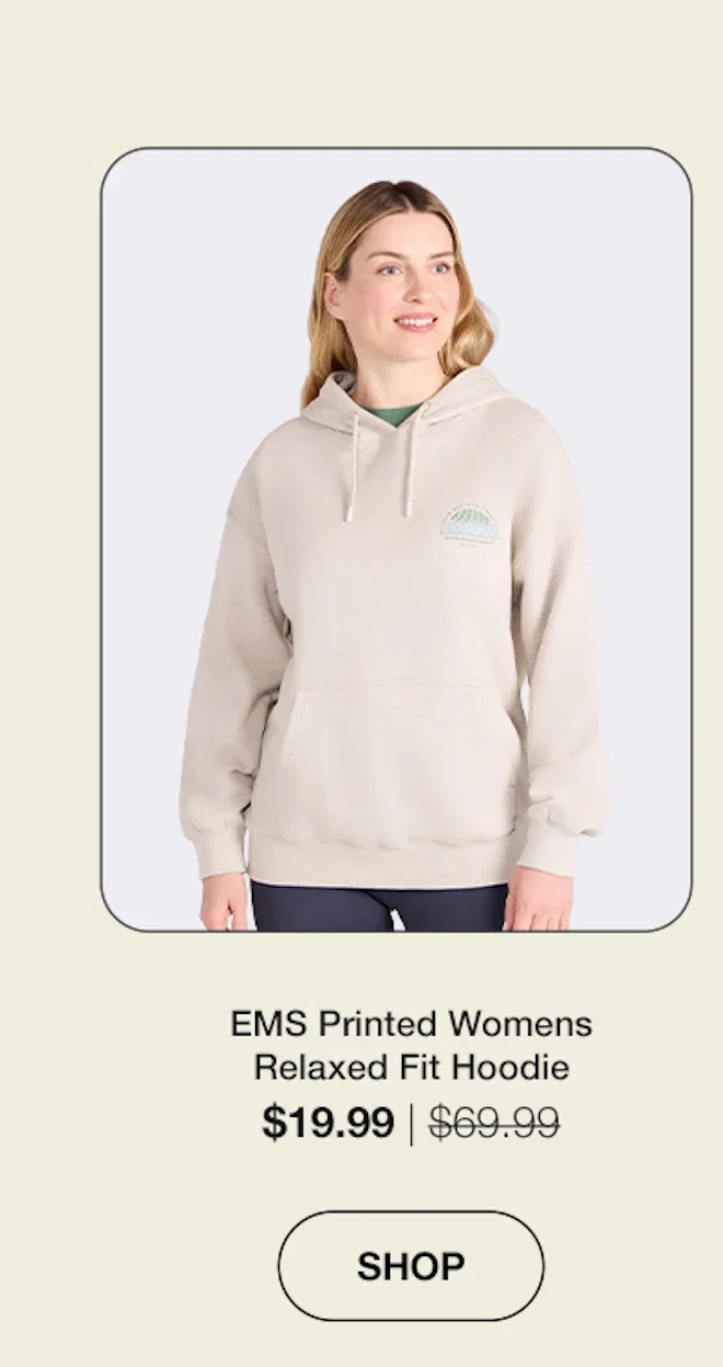 EMS Printed Womens Relaxed Fit Hoodie