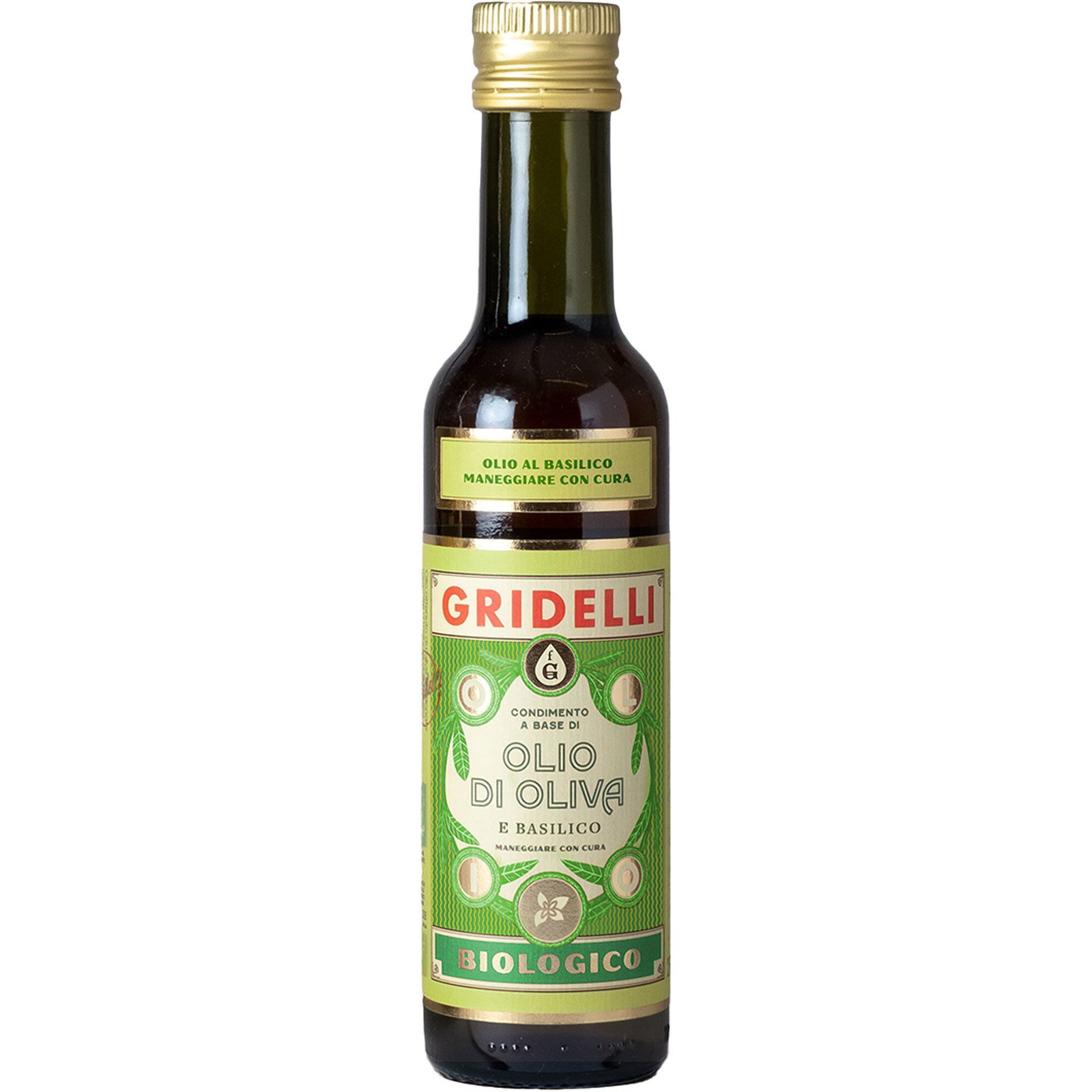 Fratelli gridelli Olio Di Oliva E Basilico Olivolja, basilika 250 ml