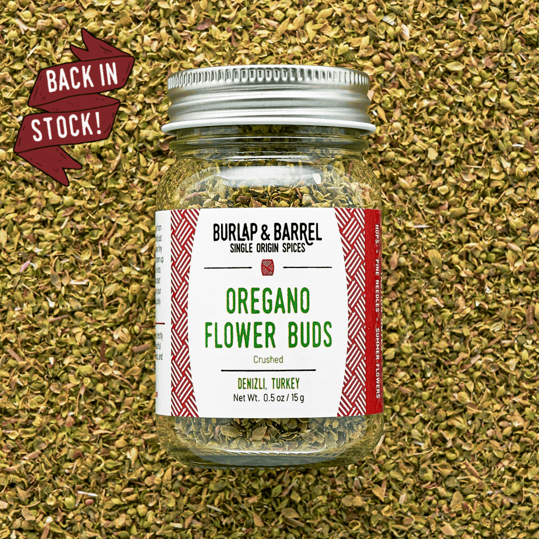 Crushed Oregano Flower Buds from Burlap and Barrel