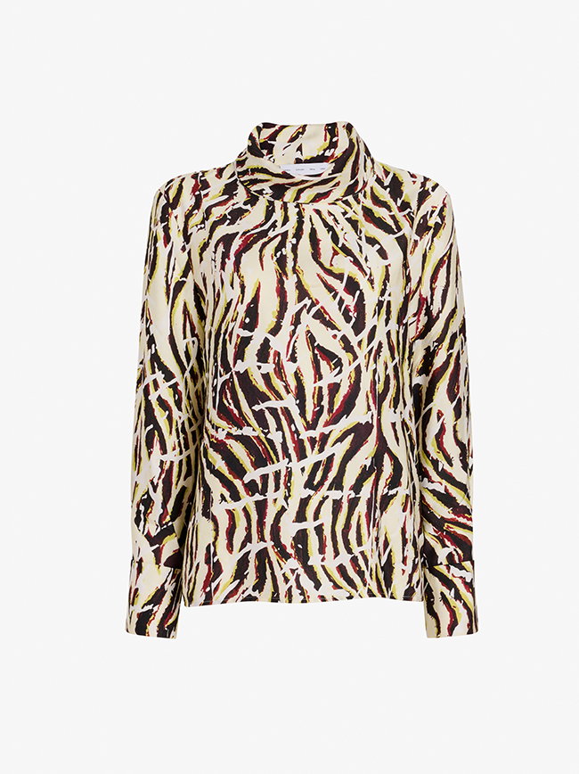 Ansel Top in Printed Soft Twill in Acid Multi