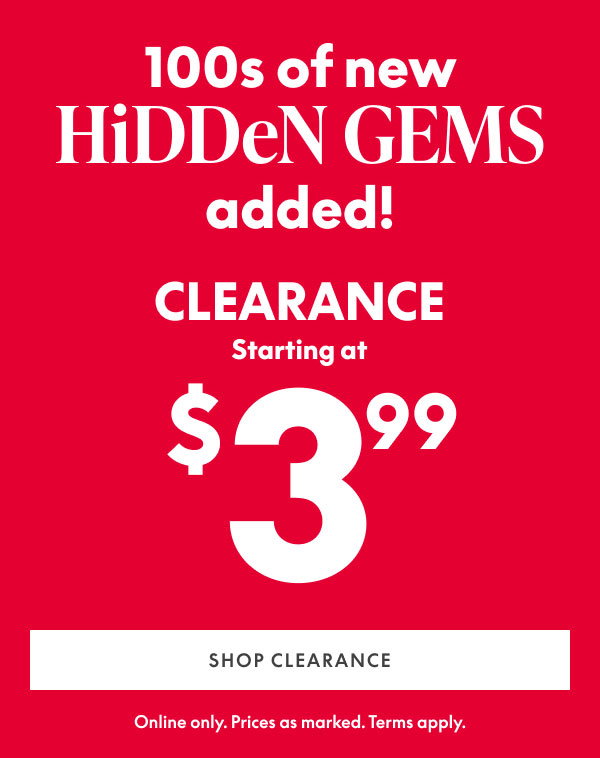 Clearance from $3.99