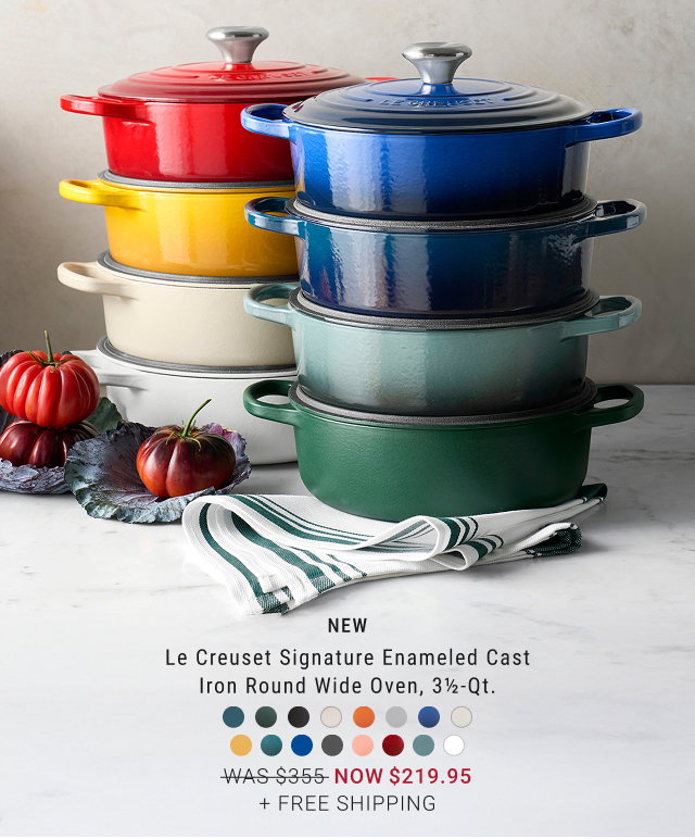 NEW - Le Creuset Signature Enameled Cast Iron Round Wide Oven, 3½-Qt. NOW $219.95 + Free Shipping