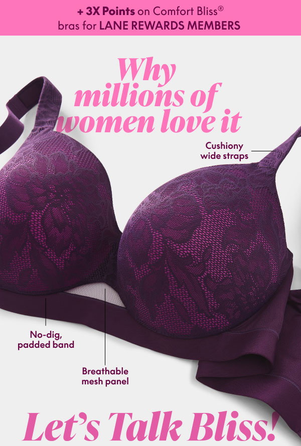Comfort Bliss Bras $29.50 | Other Bras $39.50
