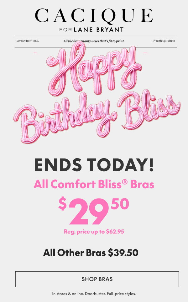Comfort Bliss Bras $29.50 | Other Bras $39.50