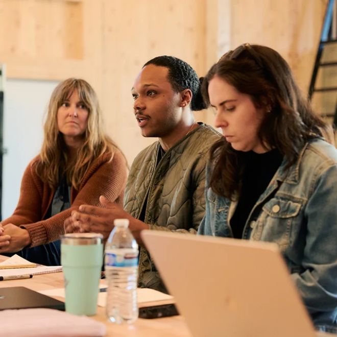 Team during working sessions