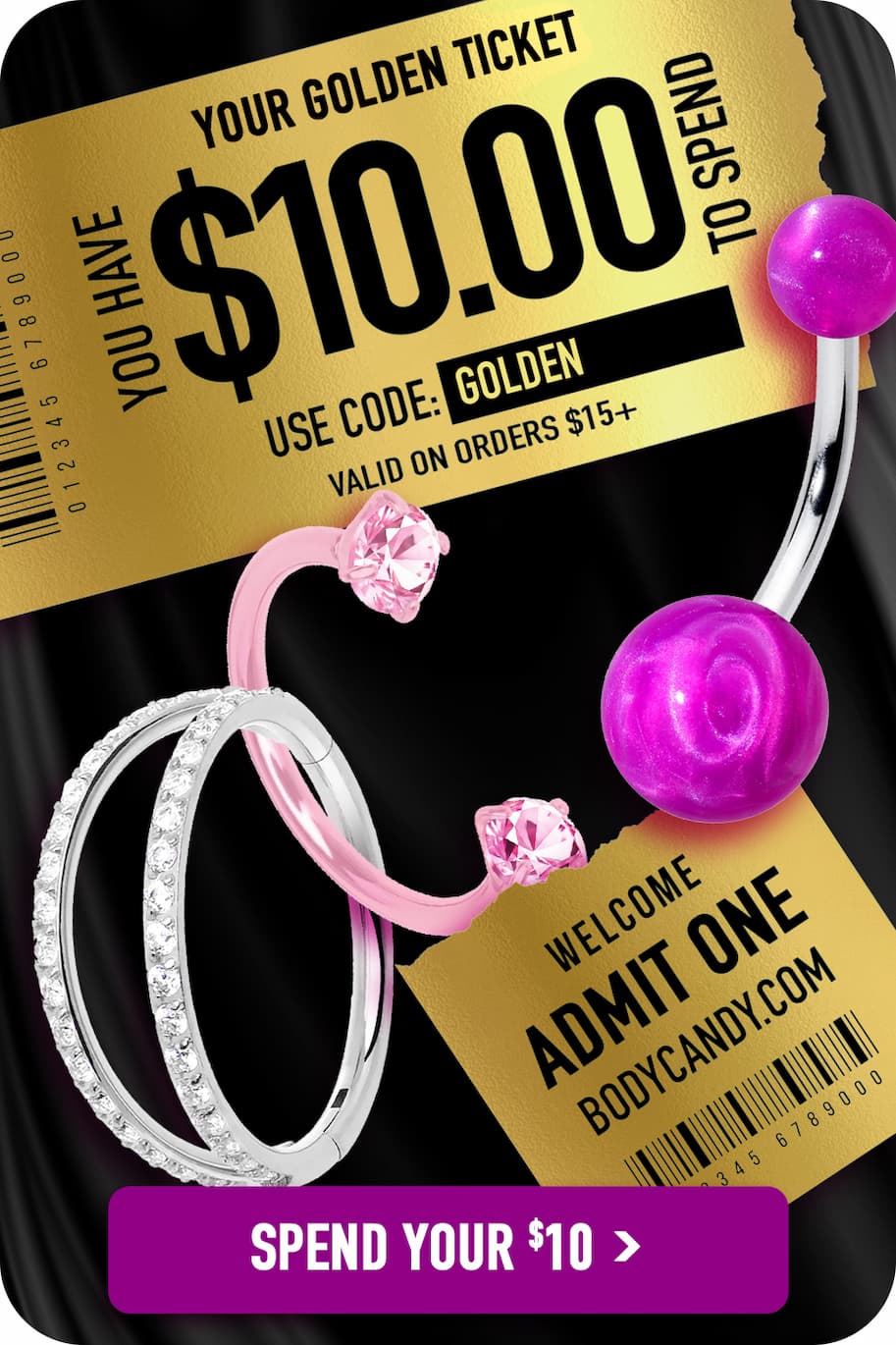 $10 off your order of $15+ with code: GOLDEN