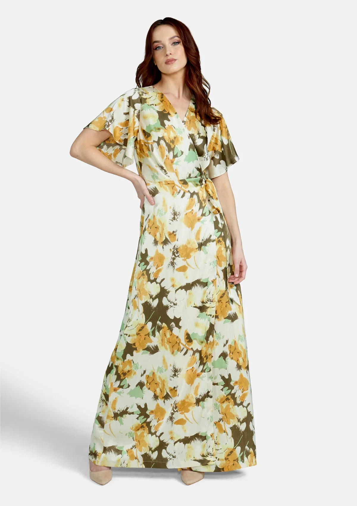 Image of Tall Vera Silky Floral Maxi Dress