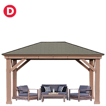Yardistry 12' x 16' Gazebo with Aluminum Roof