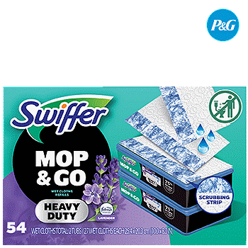 Swiffer Mop & Go Heavy Duty Wet Mopping Cloths