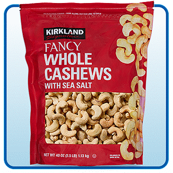 Kirkland Signature Fancy Whole Cashews, 2.5 lbs