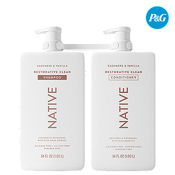 Native Cashmere & Vanilla Restorative Clean Shampoo & Conditioner Set
