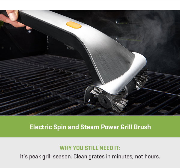 Electric Spin and Steam Power Grill Brush
