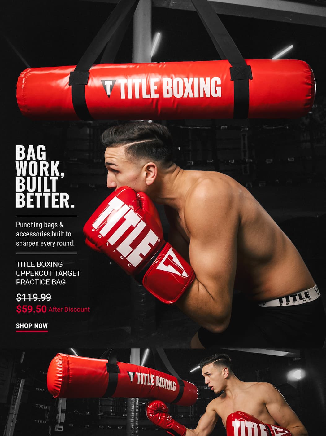SHOP TITLE BOXING UPPERCUT TARGET PRACTICE BAG - $59.50 AFTER DISCOUNT