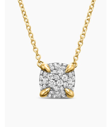 Petite Chatelaine® Pendant Necklace18K Yellow Gold with Pavé Diamonds, 7mm