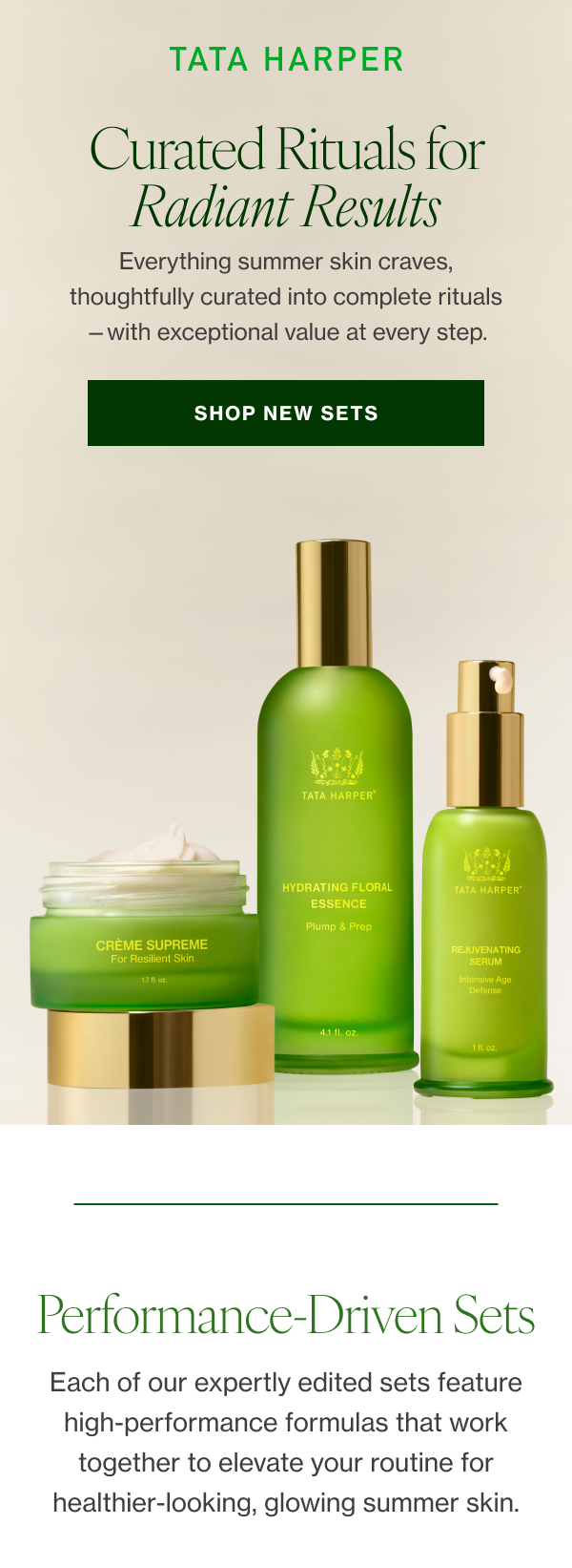 Everything summer skin craves, thoughtfully curated into complete rituals—with exceptional value at every step. 