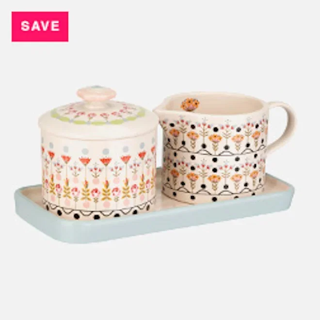 Cath Kidston Painted Table Sugar & Milk Jug Set