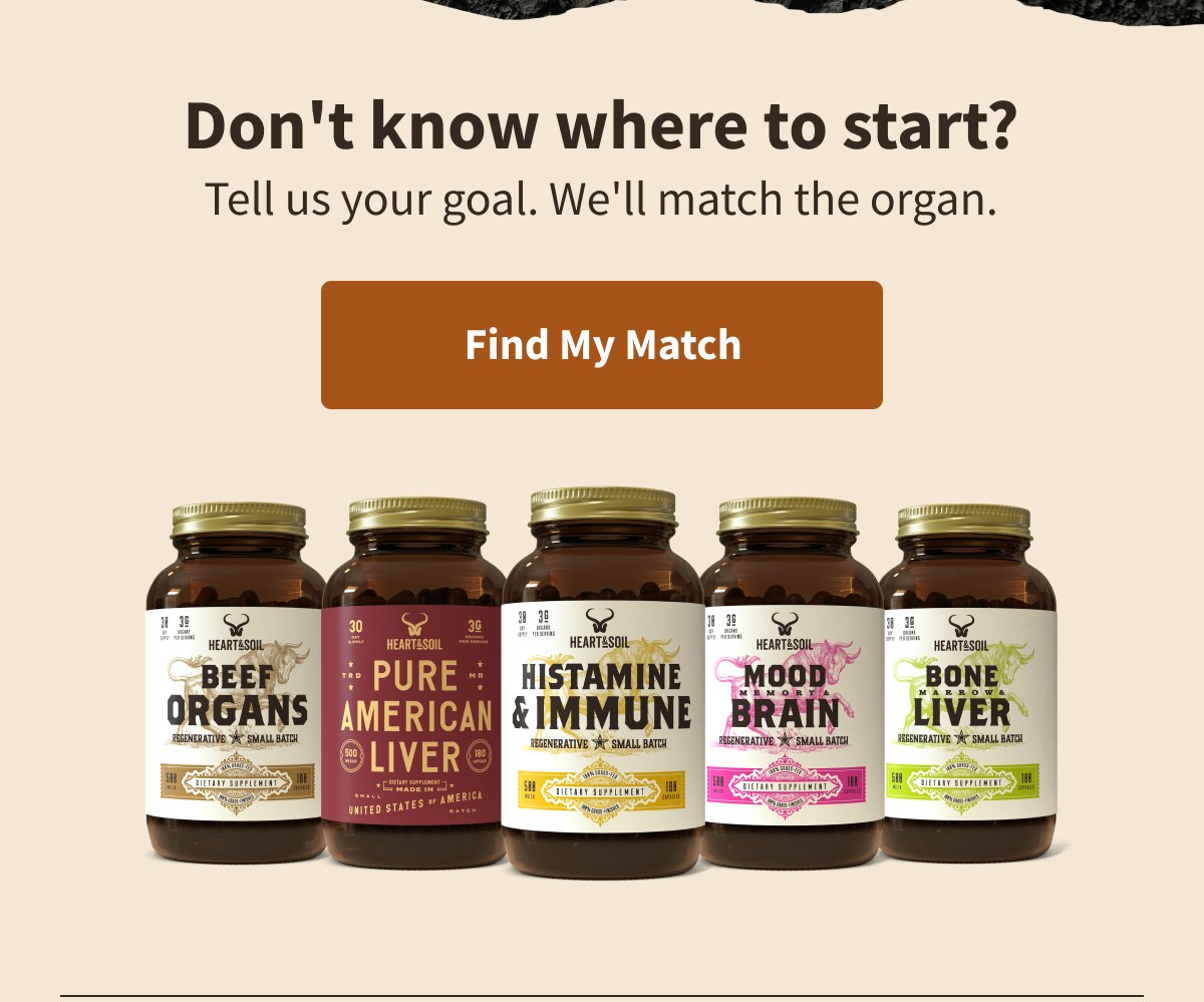 Don't Know Where To Start? Tell Us Your Goal. We'll Match The Organ. Find My Match
