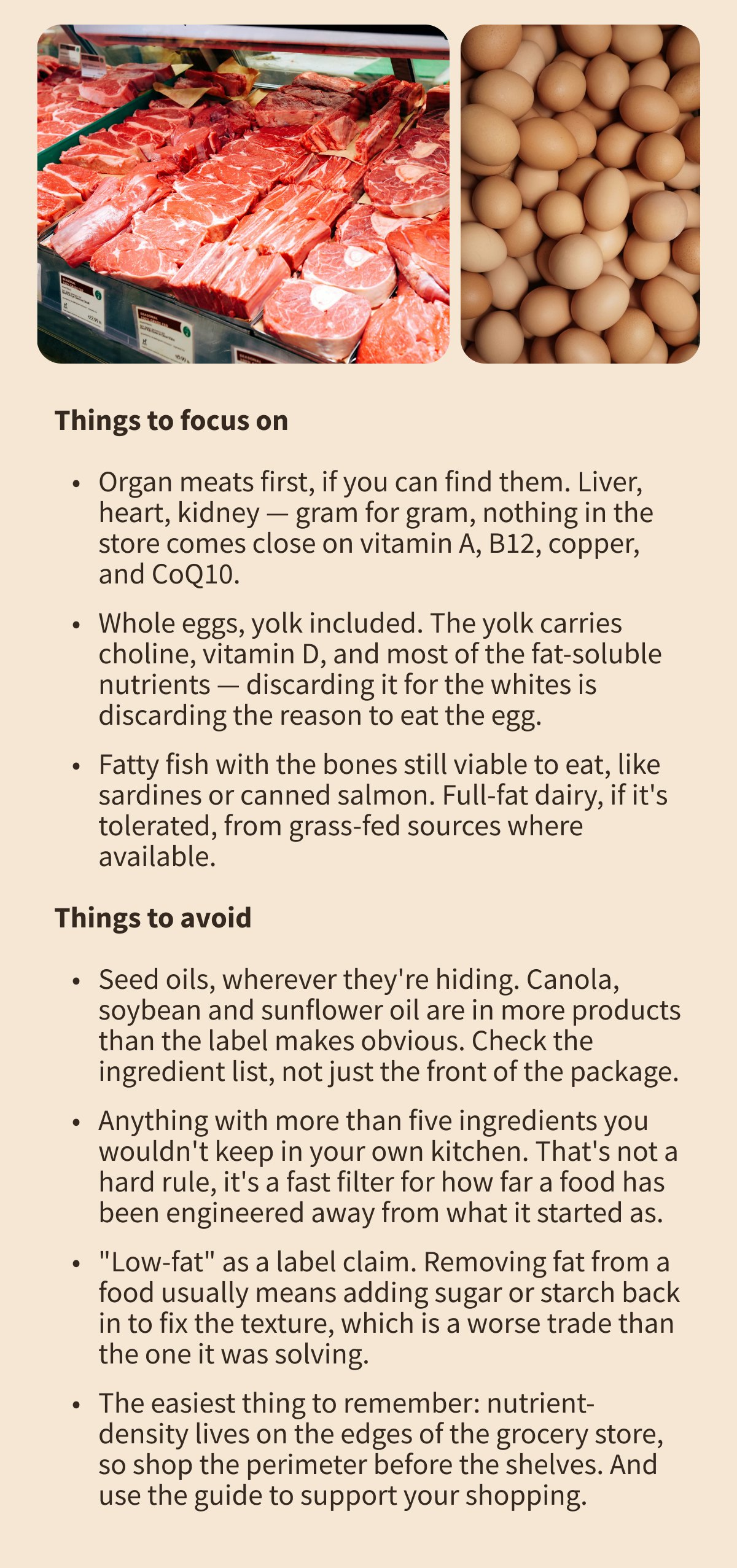Things To Focus On Organ Meats | Things To Avoid