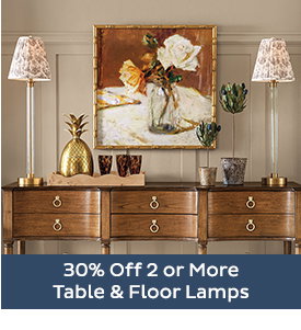 30% Off 2 or More Table & Floor Lamps