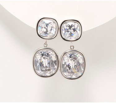Steel by Diamonique Drop Dangle Earring