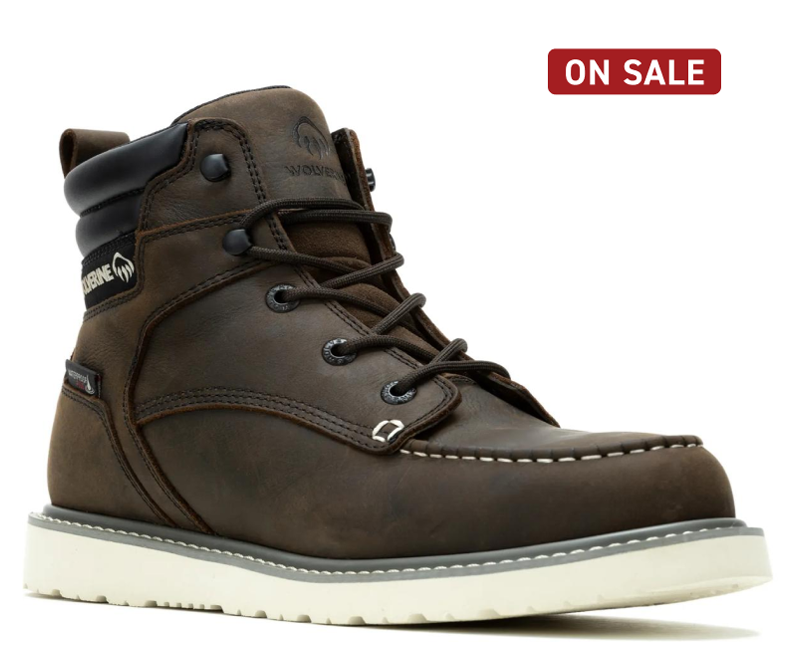 Wolverine - Men's Trade Wedge 6-inch Moc-Toe Steel-Toe Work Boot.