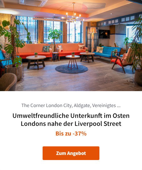 Umweltfreundliche Unterkunft im Osten Londons nahe der Liverpool Street