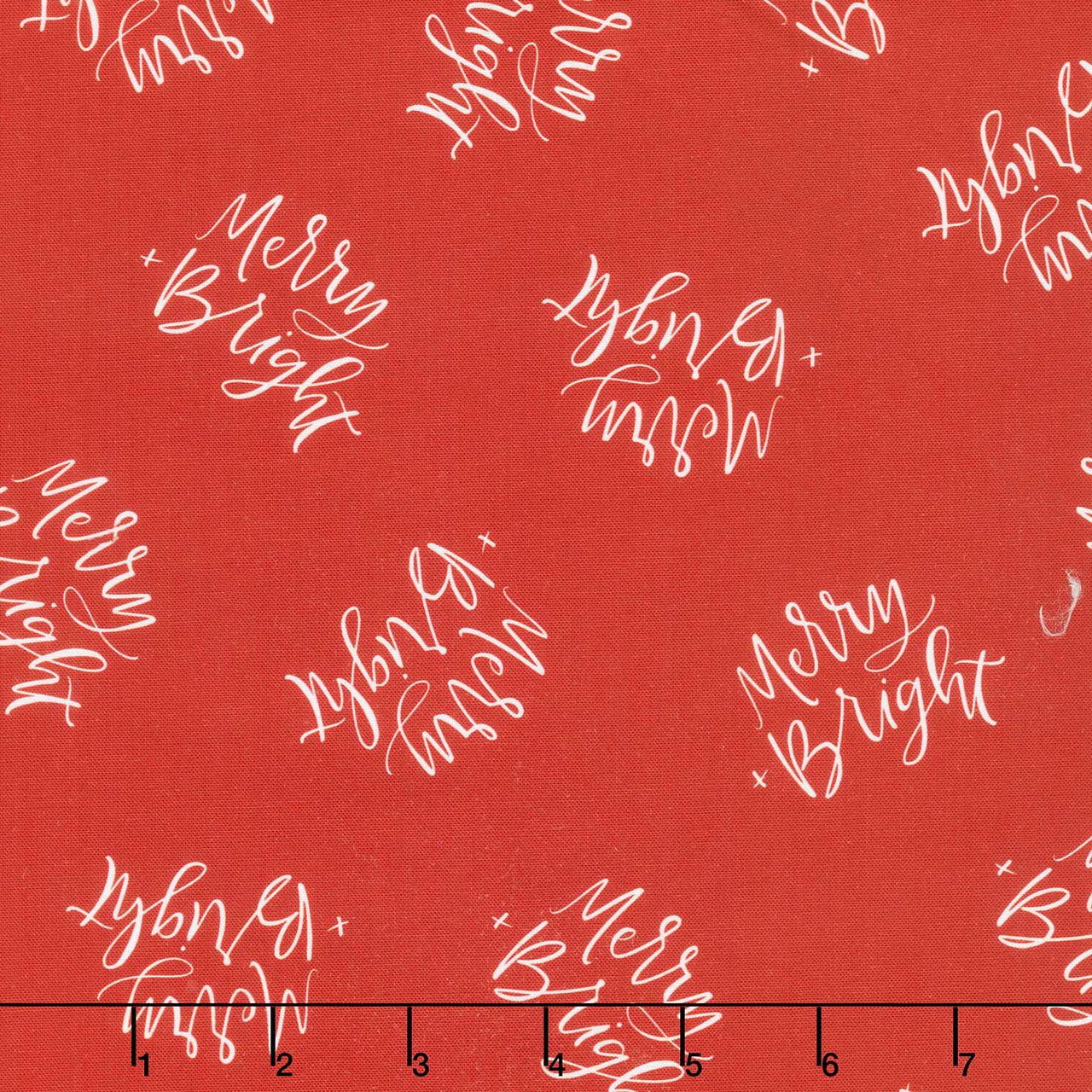 Holiday Nutcracker Collection - Merry & Bright Text Cranberry Yardage