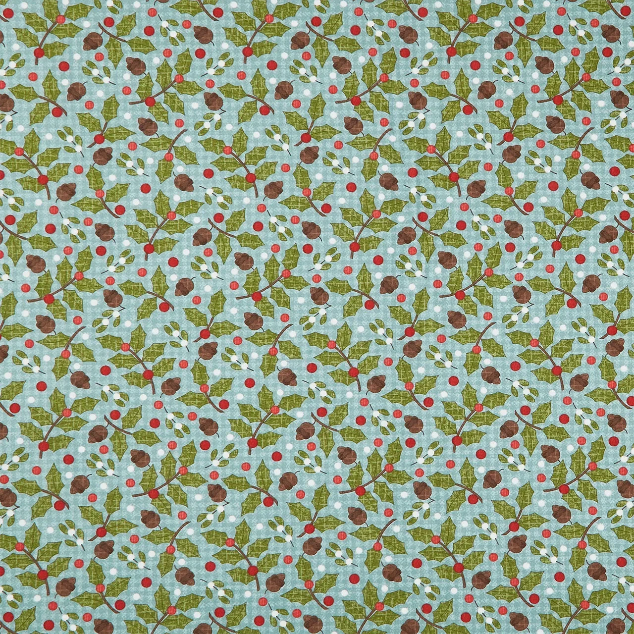Snowtop Mountain Flannel - Greenery Aqua Yardage