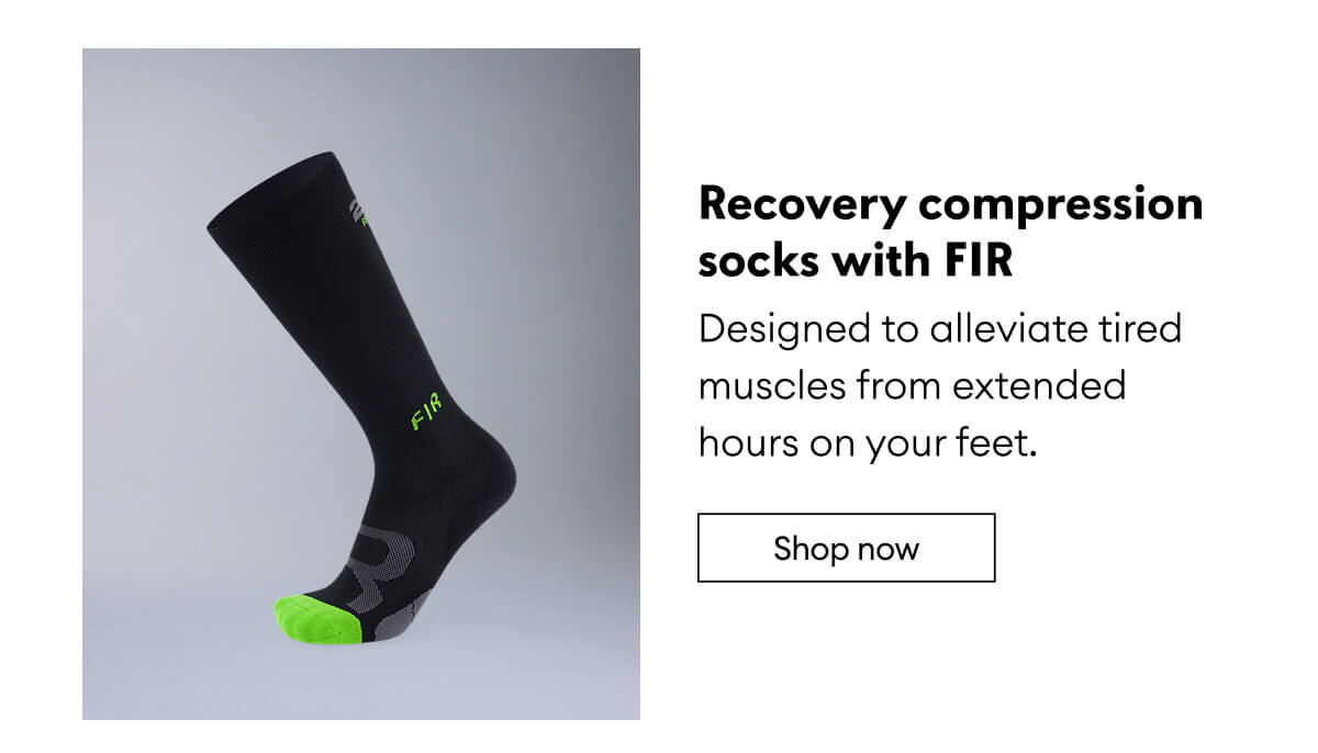 Recovery compression socks with FIR | Shop now 