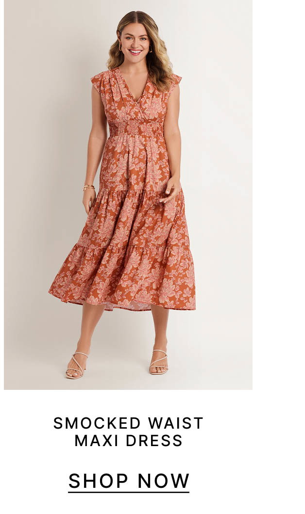 Smocked Waist Maxi Dress