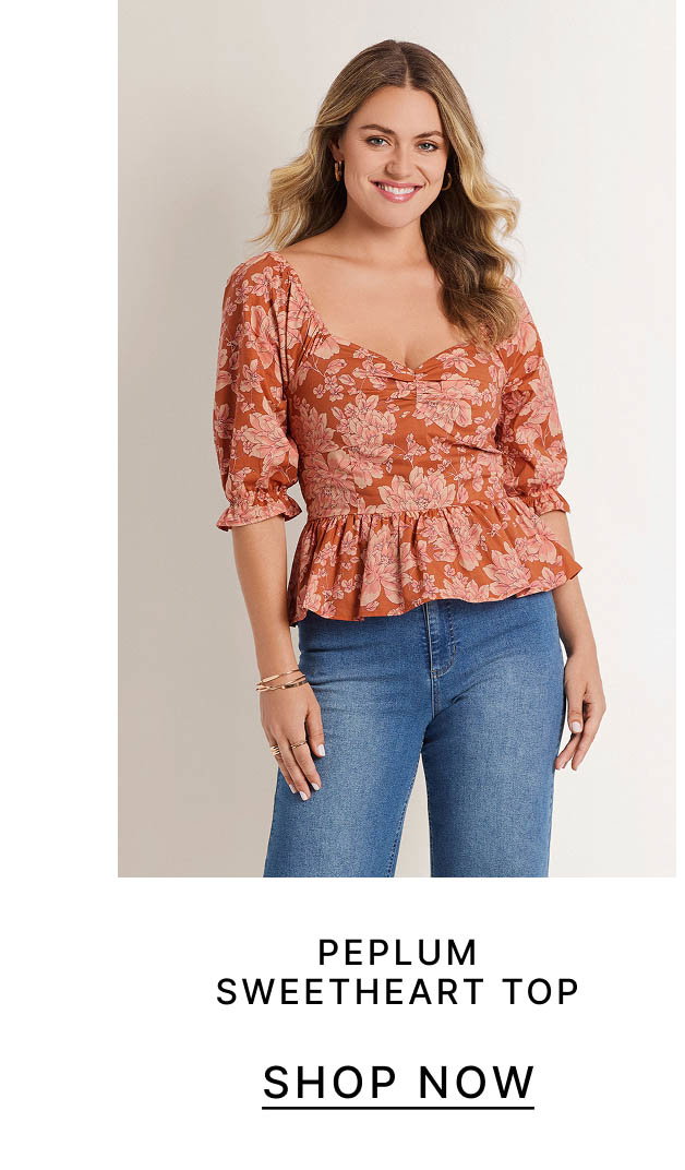 Peplum Sweetheart Top