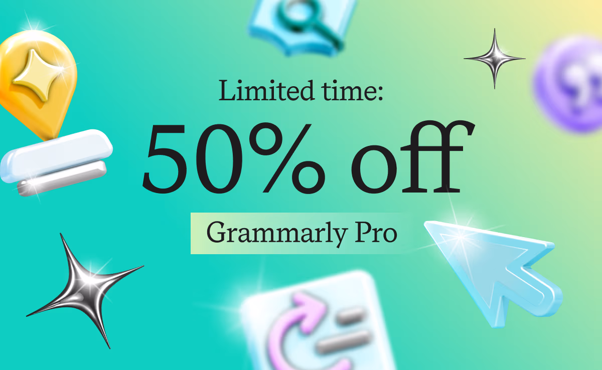 Limited time: 50% off Grammarly Pro