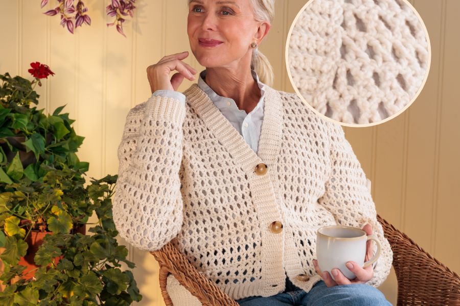 Free Mesh-mellow Crochet Cardigan Pattern