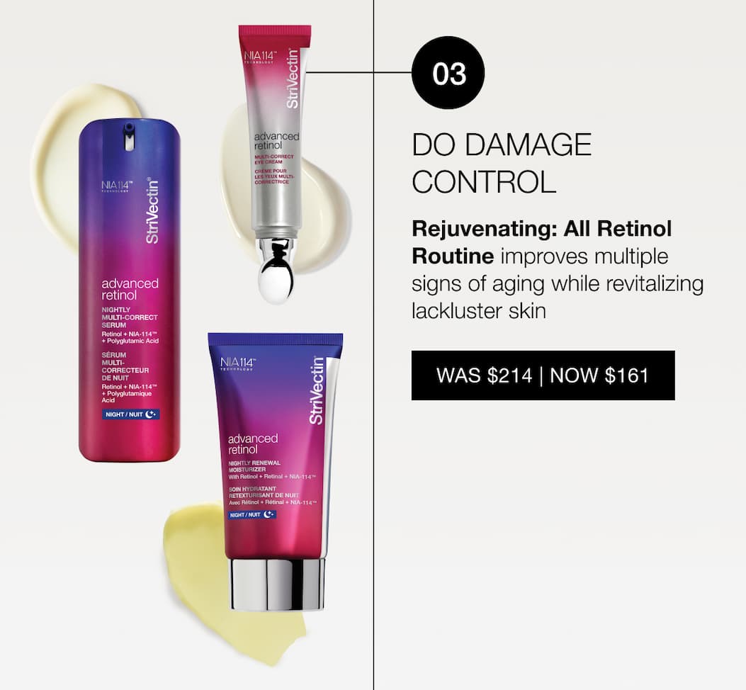 Do Damage Control with StriVectin All Retinol Routine