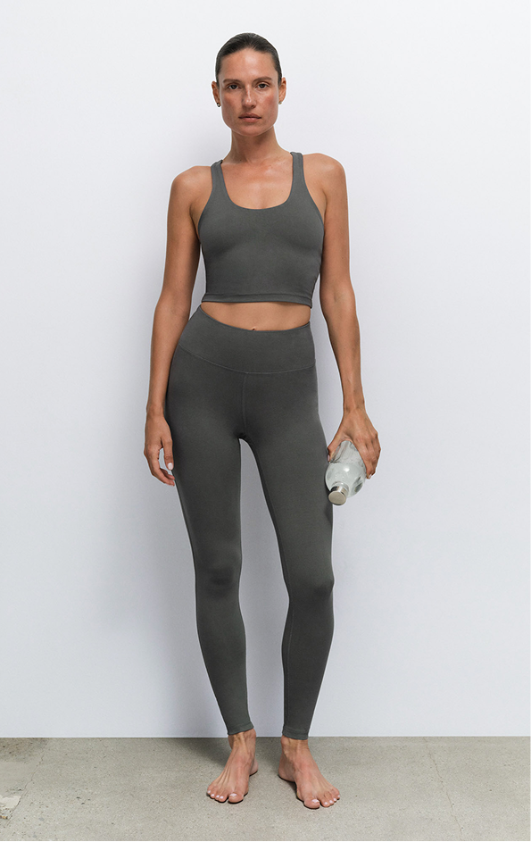 Organic Stretch Full Length Legging in Forest