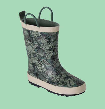 Wellies Designed for Autonomy printed green