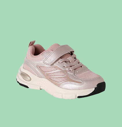 Girls' pink velcro trainers