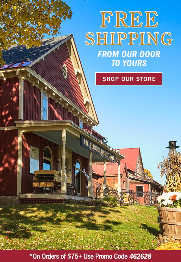 Free Shipping From Our Door to Yours *On Orders of $75+ Use Promo Code 462628. Shop Our Store