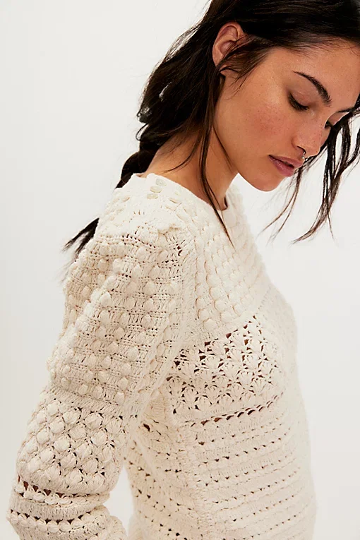 Penny Crochet Cotton Pullover
