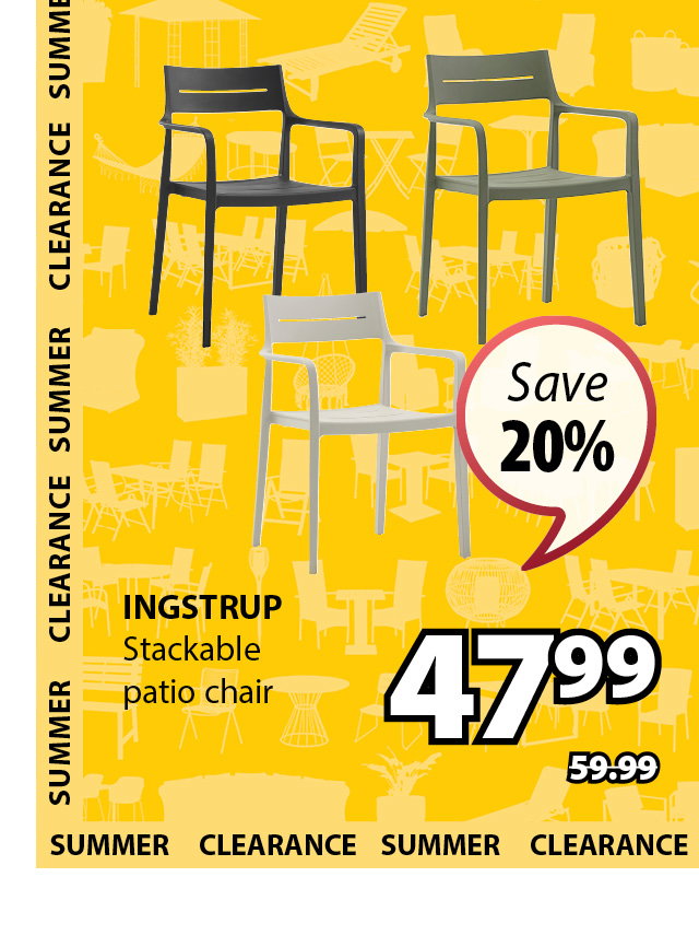 INGSTRUP Stackable patio chair | Save 20%