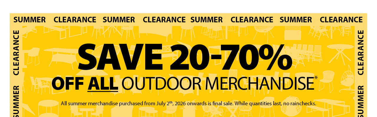 SAVE 20-70% OFF ALL OUTDOOR MERCHANDISE* 