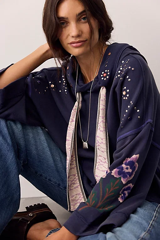 We The Free Bejeweled Pullover