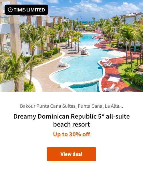 Dreamy Dominican Republic 5* all-suite beach resort