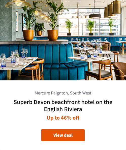 Superb Devon beachfront hotel on the English Riviera