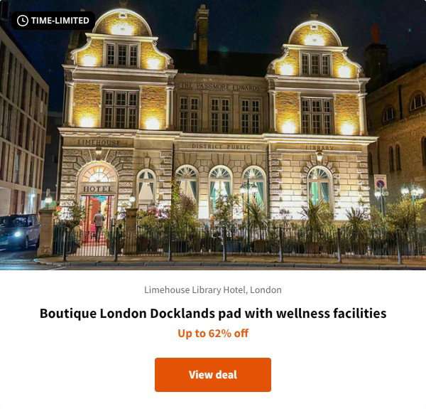 Boutique London Docklands pad with wellness facilities