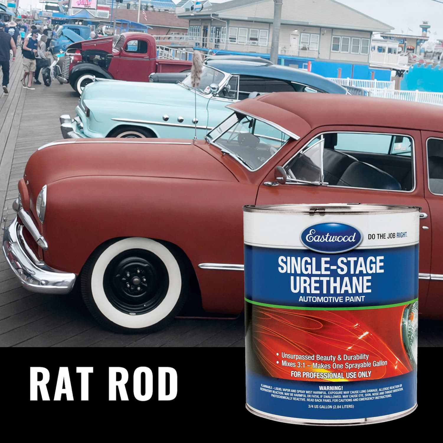 Rat Rod matte satin automotive paint finish