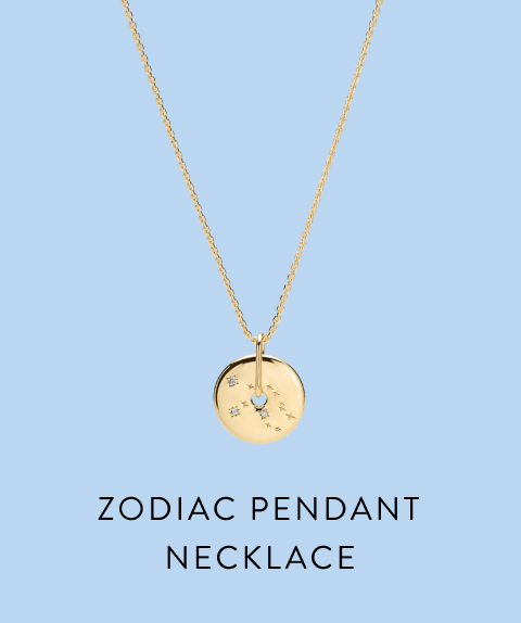 Zodiac Pendant Necklace.