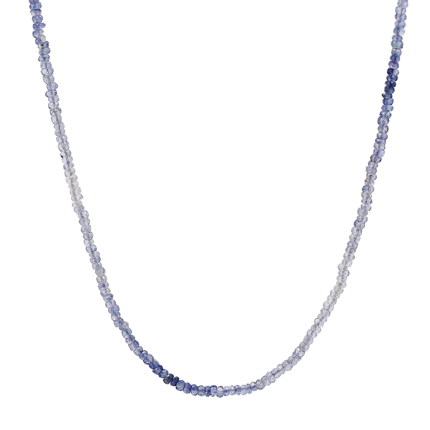 Image of Gradient Blue Sapphire Beaded Necklace