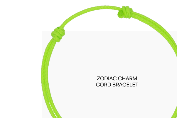 Zodiac Charm Cord Bracelet