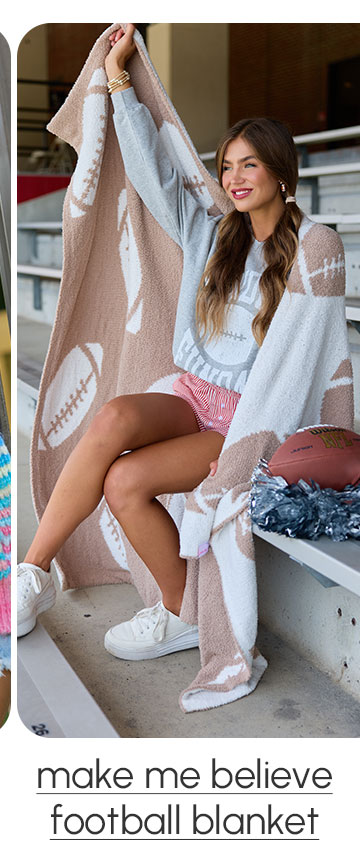 make me believe football blanket
